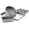 imageCalphalon 10Piece Nonstick Bakeware Set Includes Baking Sheet Cookie Sheet Cake Pans Muffin Pan and More Dishwasher Safe Silver5pc