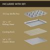 imageCalphalon Classic Stainless Steel Cookware Set 10Piece ImpactBonded Aluminum Base StayCool Handles10Piece
