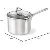 imageCalphalon Classic Stainless Steel Sauce Pan 35Quart ImpactBonded Aluminum Base StayCool Handles35 QT