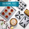 imageCalphalon Nonstick Bakeware Set 6Piece Set Includes Cookie Sheet Cake Brownie Loaf and Muffin Pans Dishwasher Safe Silver