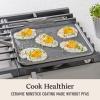 imageCalphalon Premier Ceramic Nonstick 11quot Square Griddle Midnight BlueMushroom Grey