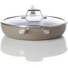 imageCalphalon Premier Ceramic Nonstick 12quot Frying Pan with Lid Mushroom GreyMushroom Grey