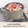 imageCalphalon Premier Ceramic Nonstick 7Qt Dutch Oven with Lid Midnight BlueMushroom Grey