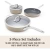 imageCalphalon Premier Ceramic Nonstick 8quot and 10quot Frying Pan Set Mushroom GreyMushroom Grey