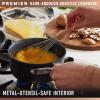 imageCalphalon Premier HardAnodized Nonstick 35Quart Saucepan with Lid Black