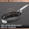 imageCalphalon Premier SpaceSaving Nonstick Cookware Set 8Piece Stackable HardAnodized Aluminum12 Quarts