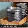 imageCalphalon Premier SpaceSaving Nonstick Cookware Set 8Piece Stackable HardAnodized Aluminum5 QT