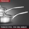 imageCalphalon Premier Stainless Steel 5Quart Saut Pan with Lid 3Layer Metal Construction Oven ampamp Dishwasher Safe