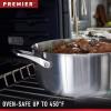 imageCalphalon Premier Stainless Steel 6Quart Stock Pot with Lid 3Layer Metal Construction Even Heating Oven ampamp Dishwasher Safe