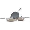 imageCalphalon Premier Ceramic Nonstick 8quot and 10quot Frying Pan Set Mushroom GreyMushroom Grey