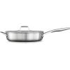 imageCalphalon Premier Stainless Steel 5Quart Saut Pan with Lid 3Layer Metal Construction Oven ampamp Dishwasher Safe