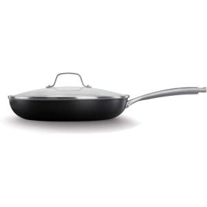imageCalphalon Classic OilInfused Ceramic 12Inch Fry Pan with CoverLarge Frying Pan