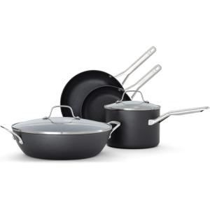 imageCalphalon HardAnodized Nonstick 12quot Jumbo Frying Pan with LidNEW 6Piece Set