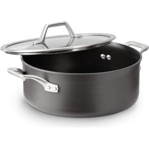 imageCalphalon Nonstick Frying Pan with Lid and StayCool Handles Dishwasher and Metal Utensil Safe PFOAFree 12Inch BlackHardAnodized Nonstick
