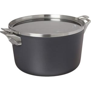 imageCalphalon Premier SpaceSaving Nonstick Cookware Set 8Piece Stackable HardAnodized Aluminum12 QT