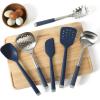 image:imageCalphalon Edge 6 Piece Stainless Steel Kitchen Tool amp Gadget Set Navy BlueStainless Steel Edge  6pc Utensil Set