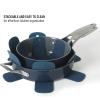 image:imageCalphalon Prime 3 Piece Silicone Trivet Pan Protector Set  TaupeNavy Blue Prime  Trivet Set