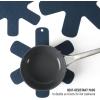image:imageCalphalon Prime 3 Piece Silicone Trivet Pan Protector Set  TaupeNavy Blue Prime  Trivet Set