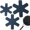 image:imageCalphalon Prime 3 Piece Silicone Trivet Pan Protector Set  TaupeNavy Blue Prime  Trivet Set