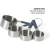 image:imageCalphalon Prime 4 Piece Stainless Steel Measuring Cups WTaupe Silicone HandlesNavy Blue w Silicone Prime  Measuring Cups