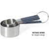 image:imageCalphalon Prime 4 Piece Stainless Steel Measuring Cups WTaupe Silicone HandlesNavy Blue w Silicone Prime  Measuring Cups