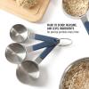 image:imageCalphalon Prime 4 Piece Stainless Steel Measuring Cups WTaupe Silicone HandlesNavy Blue w Silicone Prime  Measuring Cups