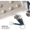 image:imageCalphalon Prime 4 Piece Stainless Steel Measuring Cups WTaupe Silicone HandlesNavy Blue w Silicone Prime  Measuring Spoons