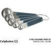 image:imageCalphalon Prime 4 Piece Stainless Steel Measuring Cups WTaupe Silicone HandlesNavy Blue w Silicone Prime  Measuring Spoons