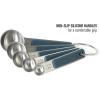 image:imageCalphalon Prime 4 Piece Stainless Steel Measuring Cups WTaupe Silicone HandlesNavy Blue w Silicone Prime  Measuring Spoons