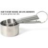 image:imageCalphalon Prime 4 Piece Stainless Steel Measuring Cups WTaupe Silicone HandlesTaupe w Silicone Prime  Measuring Cups
