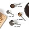 image:imageCalphalon Prime 4 Piece Stainless Steel Measuring Cups WTaupe Silicone HandlesTaupe w Silicone Prime  Measuring Cups