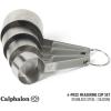 image:imageCalphalon Prime 4 Piece Stainless Steel Measuring Cups WTaupe Silicone HandlesTaupe w Silicone Prime  Measuring Cups