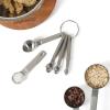 image:imageCalphalon Prime 4 Piece Stainless Steel Measuring Cups WTaupe Silicone HandlesTaupe w Silicone Prime  Measuring Spoons