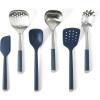image:imageCalphalon Edge 6 Piece Stainless Steel Kitchen Tool amp Gadget Set Navy BlueStainless Steel Edge  6pc Utensil Set