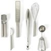 image:imageCalphalon Edge 6 Piece Stainless Steel Kitchen Tool amp Gadget Set TaupeTaupe w Silicone Edge  6pc Utensil Set II