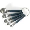 image:imageCalphalon Prime 4 Piece Stainless Steel Measuring Cups WTaupe Silicone HandlesNavy Blue w Silicone Prime  Measuring Spoons
