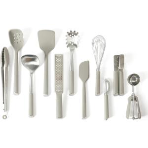 image:imageCalphalon Edge 6 Piece Stainless Steel Kitchen Tool amp Gadget Set TaupeTaupe Stainless Edge  11pc Utensil Set