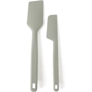 image:imageCalphalon Prime 2 Piece Sillcone Flexible Scraper  Navy BlueTaupe Silicone Prime  Scraper Set