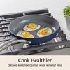 image:imageCalphalon Premier Ceramic Nonstick 8 inch and 10 inch Frying Pan Set Durable Ceramic Pans for Searing Sauteing Long Lasting PFASFree Cookware Dishwasher Safe MacaronMidnight Blue