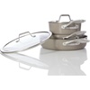 image:imageCalphalon Premier Ceramic Nonstick 8 inch and 10 inch Frying Pan Set Durable Ceramic Pans for Searing Sauteing Long Lasting PFASFree Cookware Dishwasher Safe MacaronMushroom Grey
