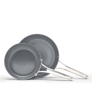 image:imageCalphalon Premier Ceramic Nonstick 8 inch and 10 inch Frying Pan Set Durable Ceramic Pans for Searing Sauteing Long Lasting PFASFree Cookware Dishwasher Safe MacaronMidnight Blue